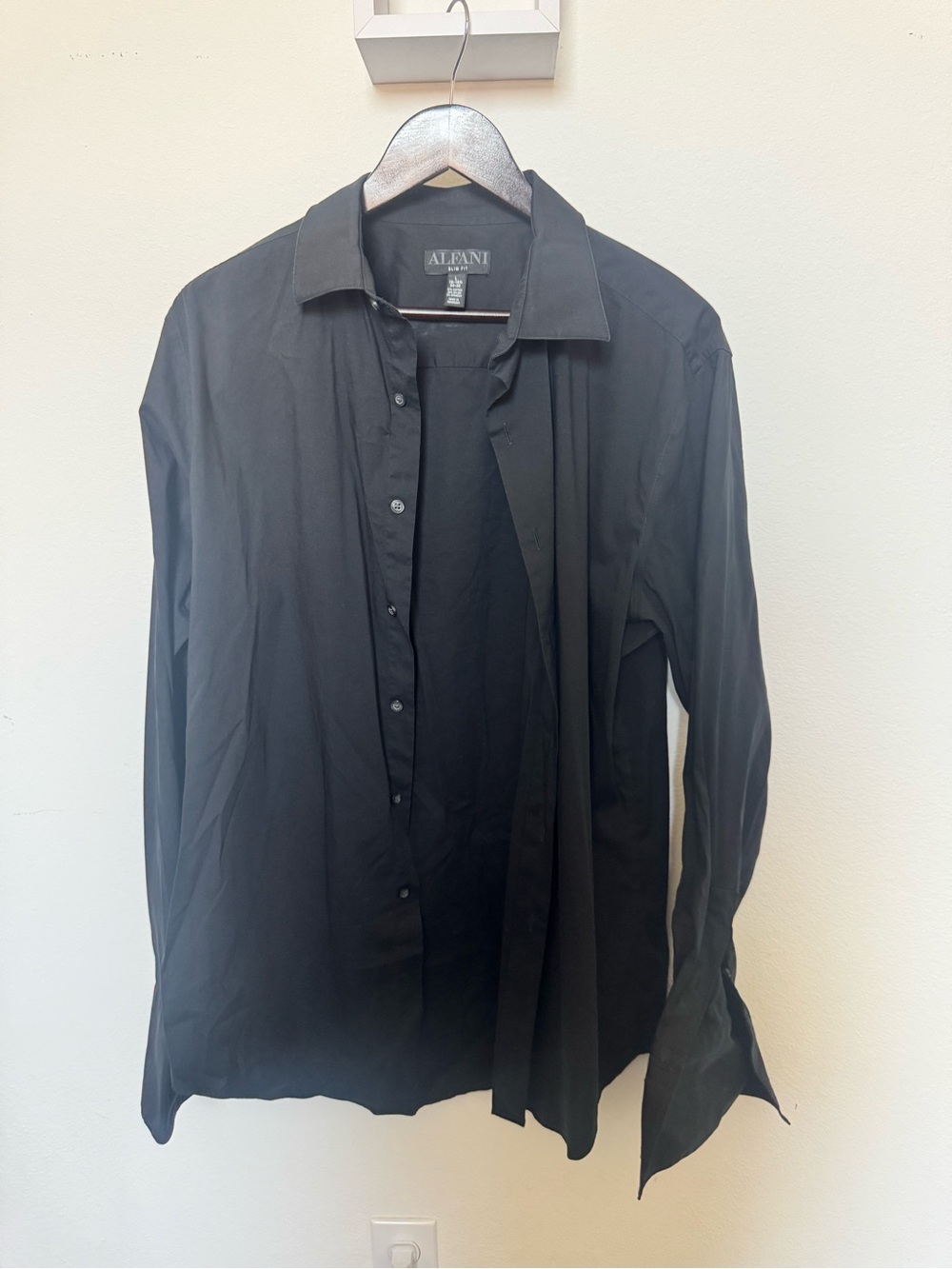 Alfani Men’s Black Long-Sleeve Dress Shirt